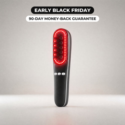 SNOZES Scalp Spa Massager, red light on, Early Black Friday, 90-day money-back guarantee