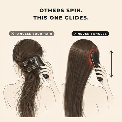 Others spin and tangle your hair, this one glides and never tangles
