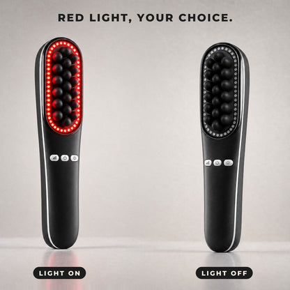 Red light, your choice: the same massager with the red light on or off